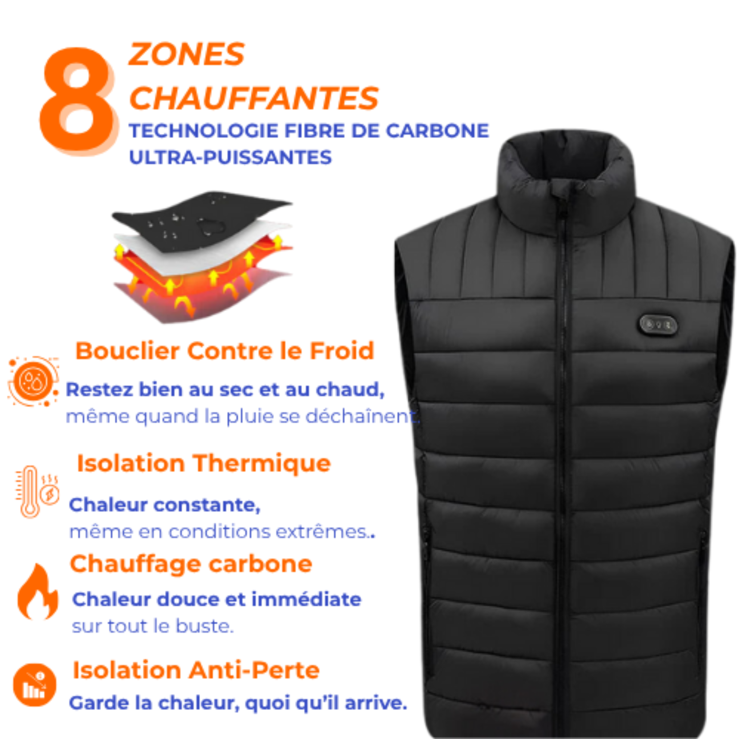 Veste Chauffante Sans Manche